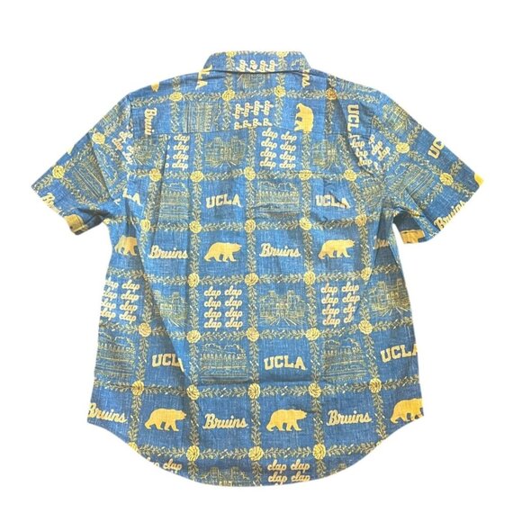 Reyn Spooner UCLA Bruins Mens Classic Hawaiian 1/4 Button Shirt Size M, L, XL - Picture 2 of 5